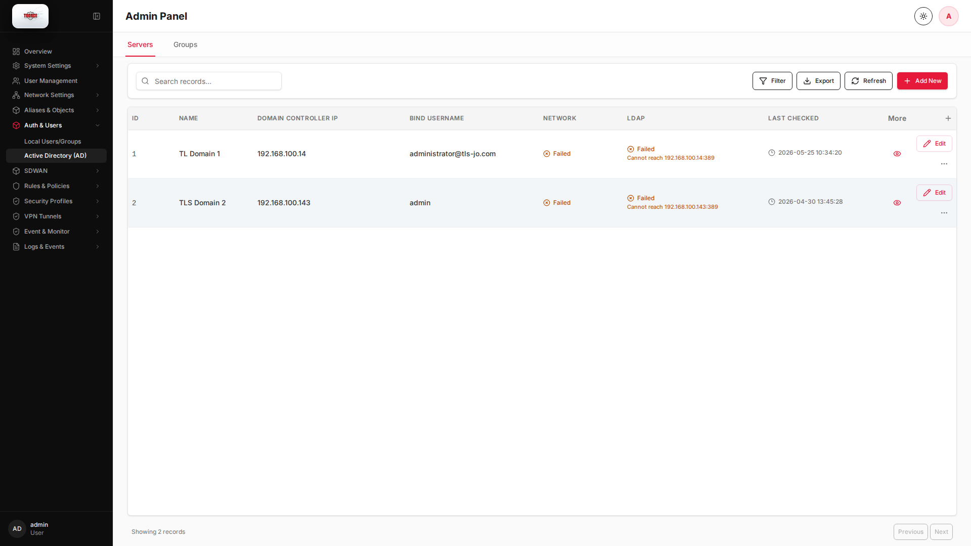 List view
