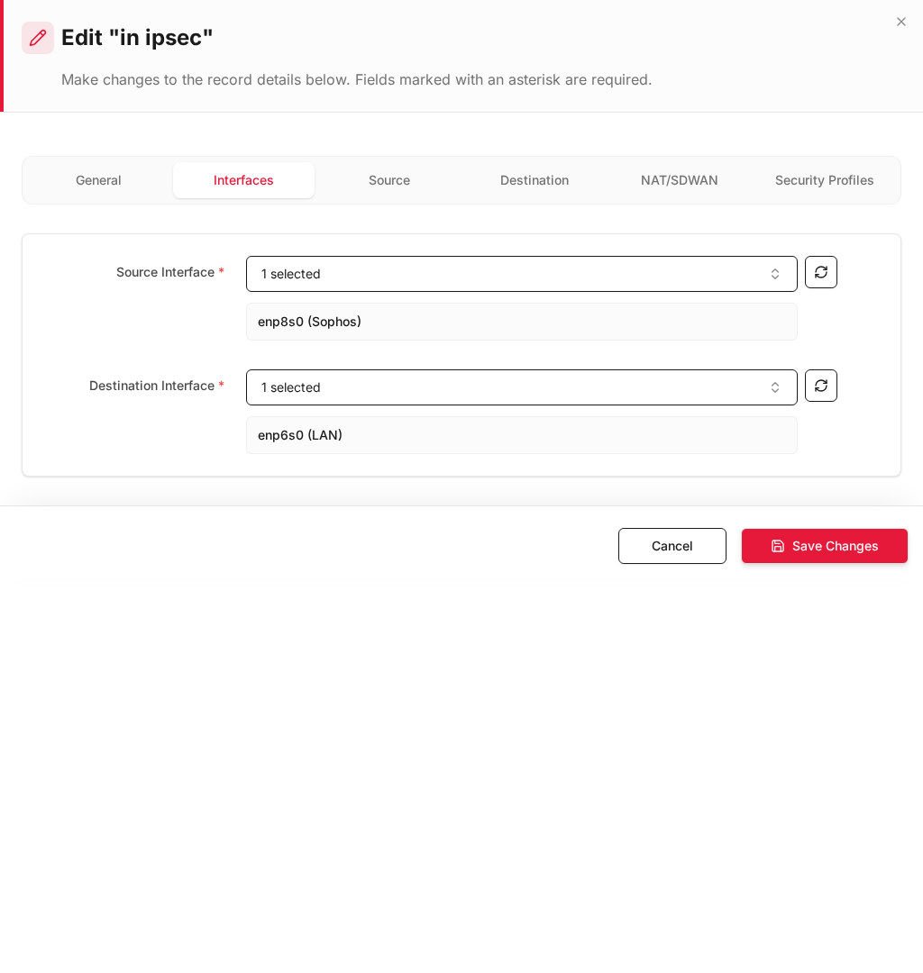 Remote → Local — WAN to LAN interfaces