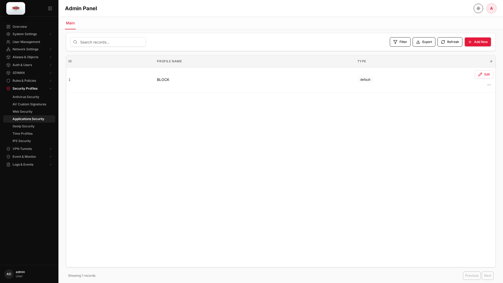 List view