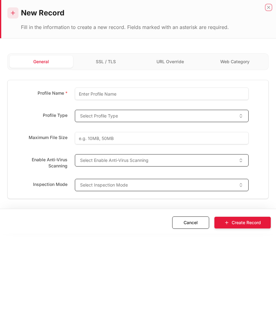 Add form — empty