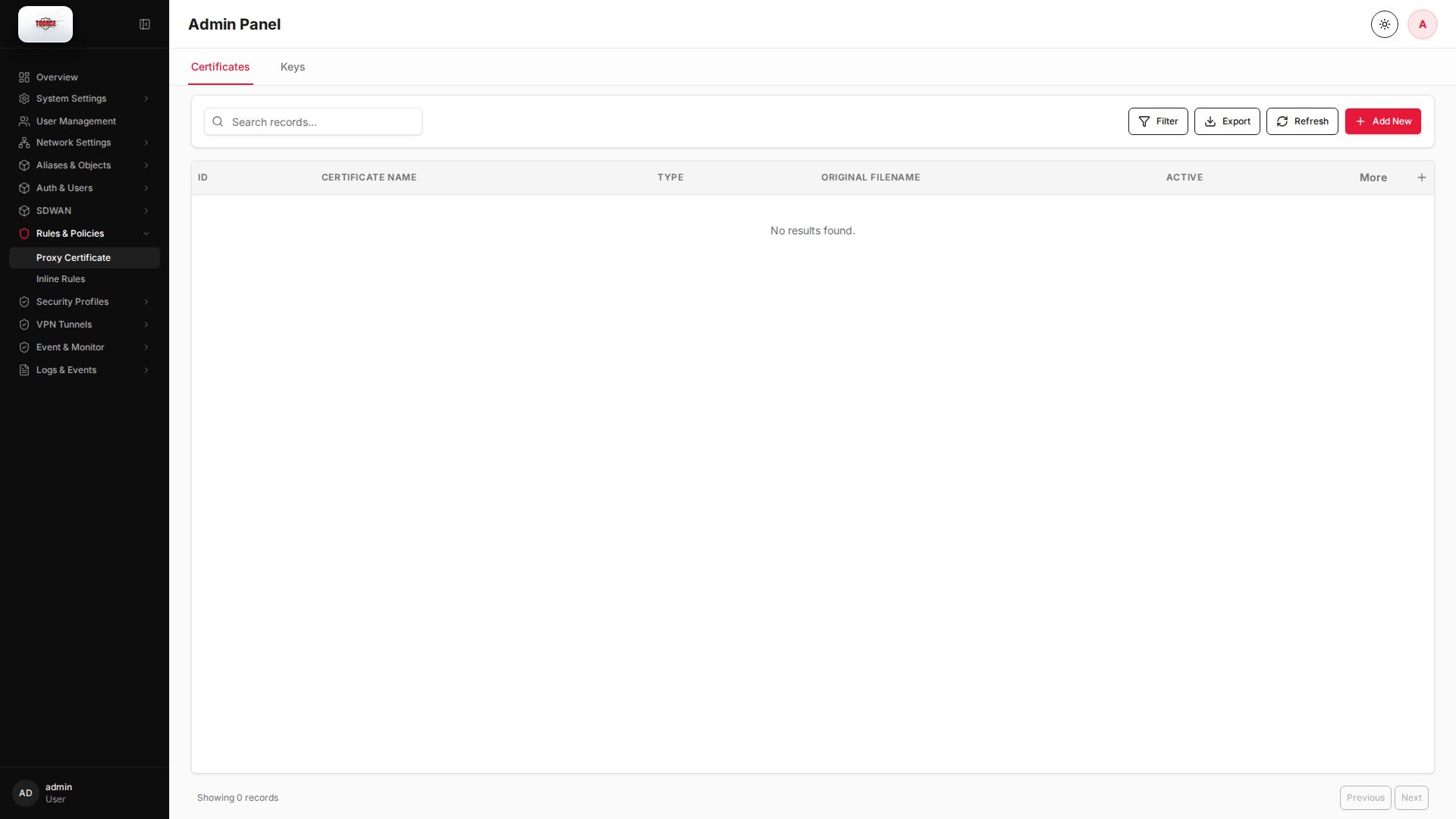List view