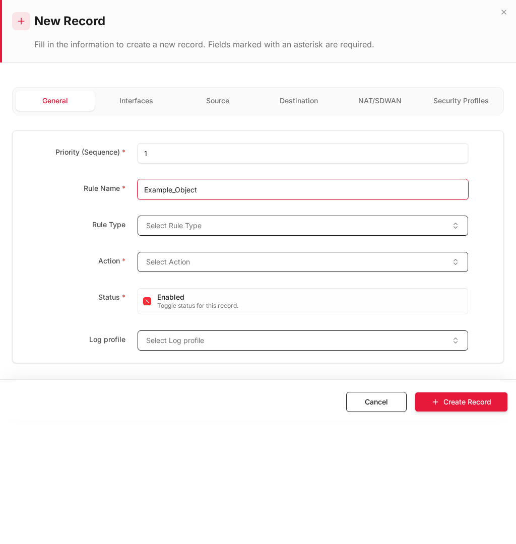 Add form — filled