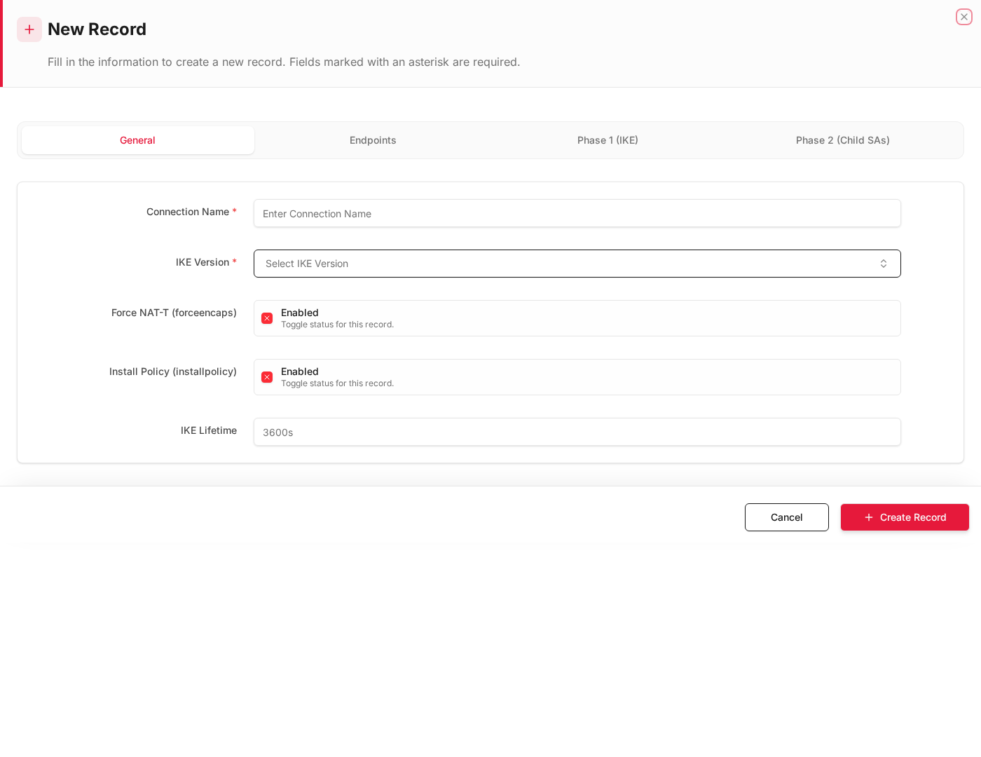 Add form — empty