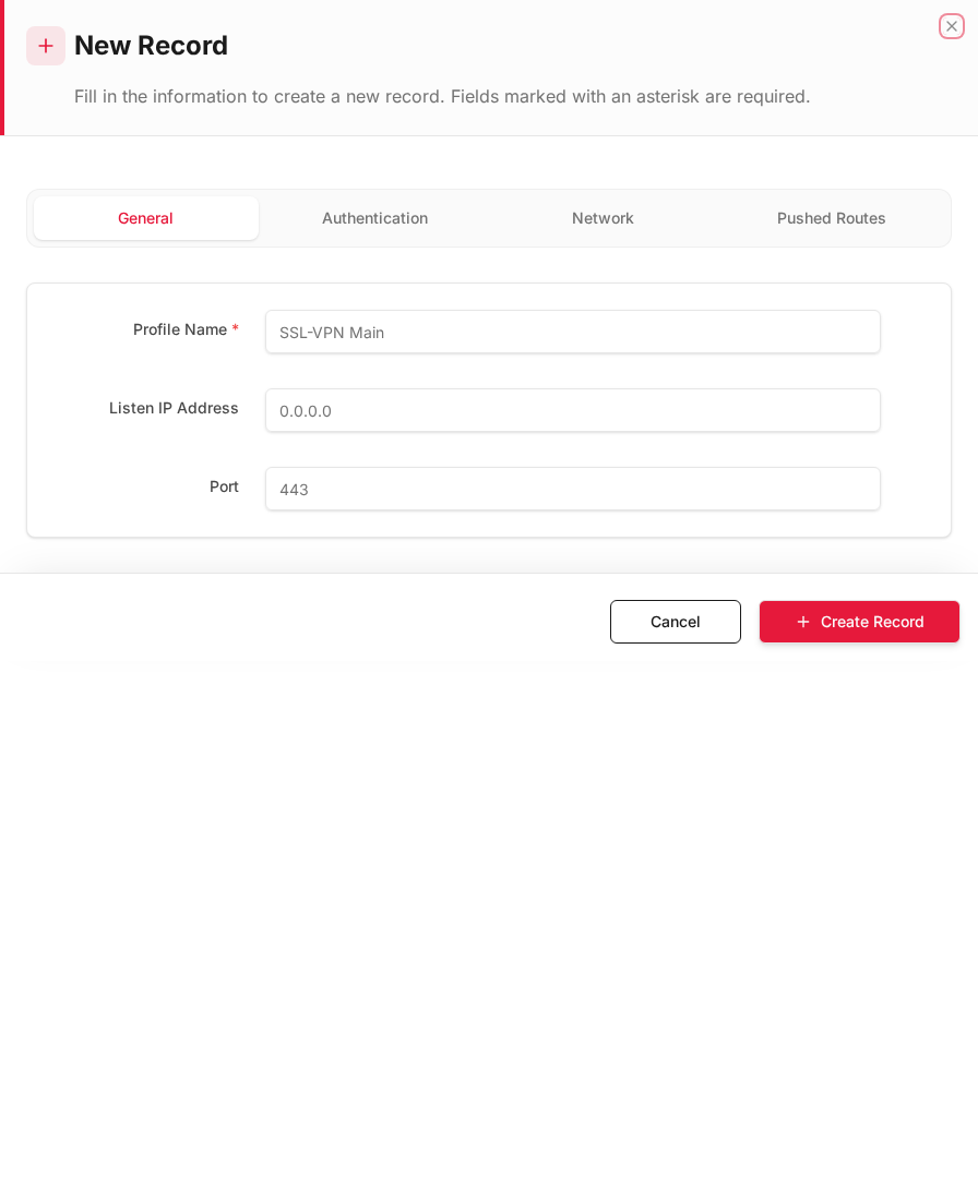 Add form — empty