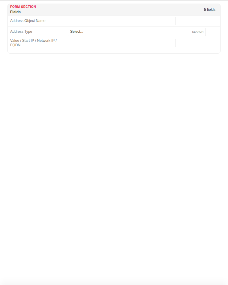 Add form — empty