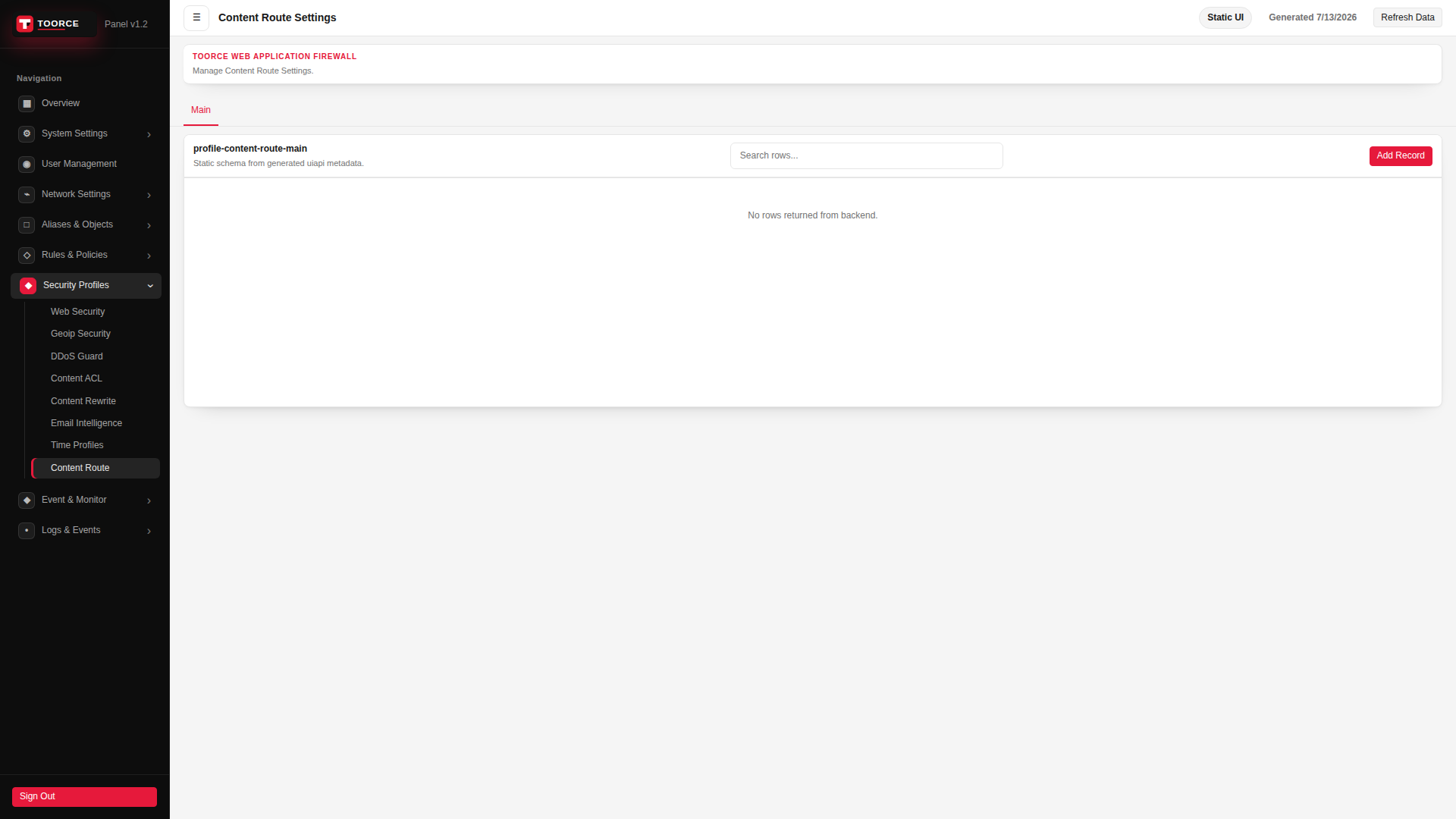 List view