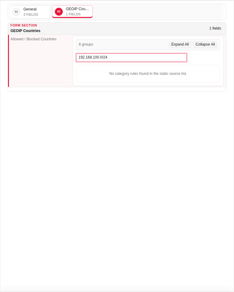 Add — GEOIP Countries (filled)