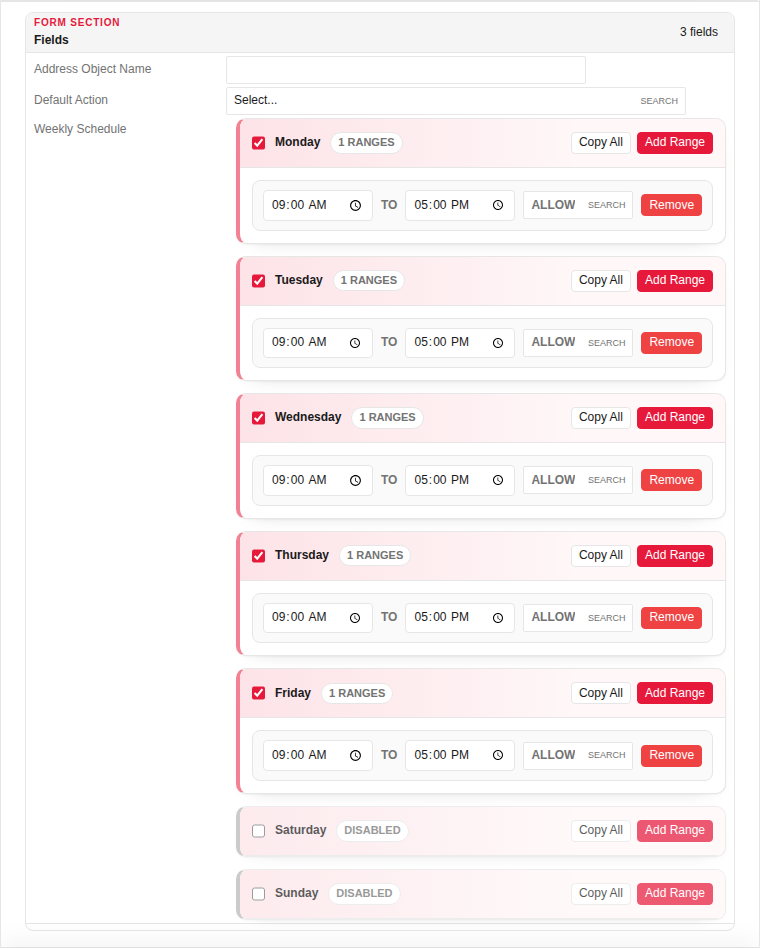 Add form — empty
