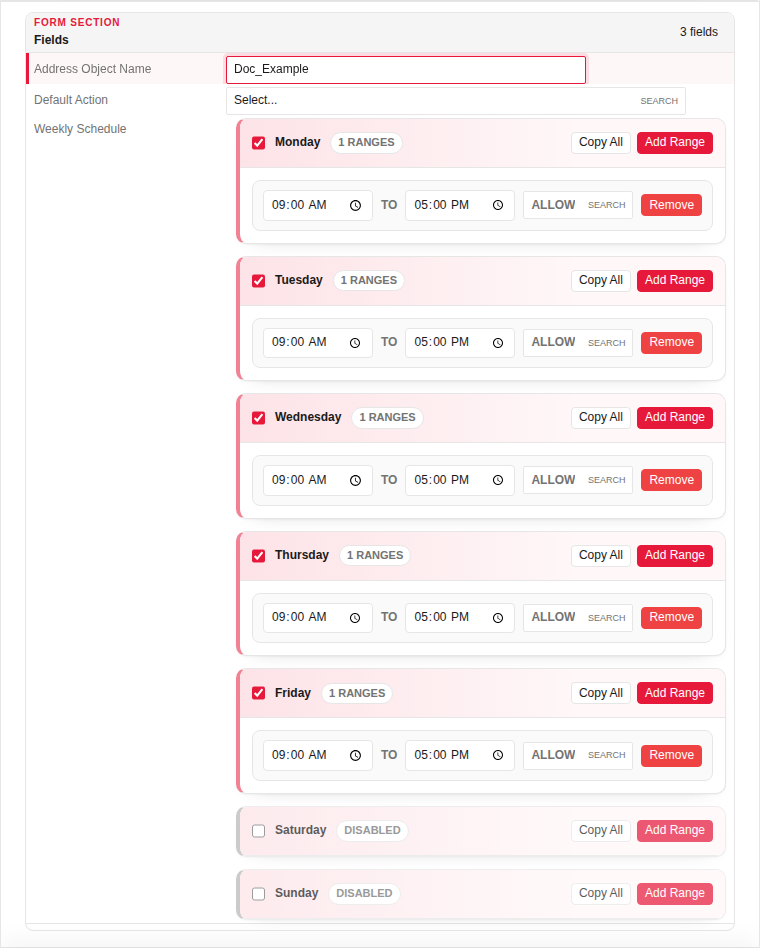 Add form — filled