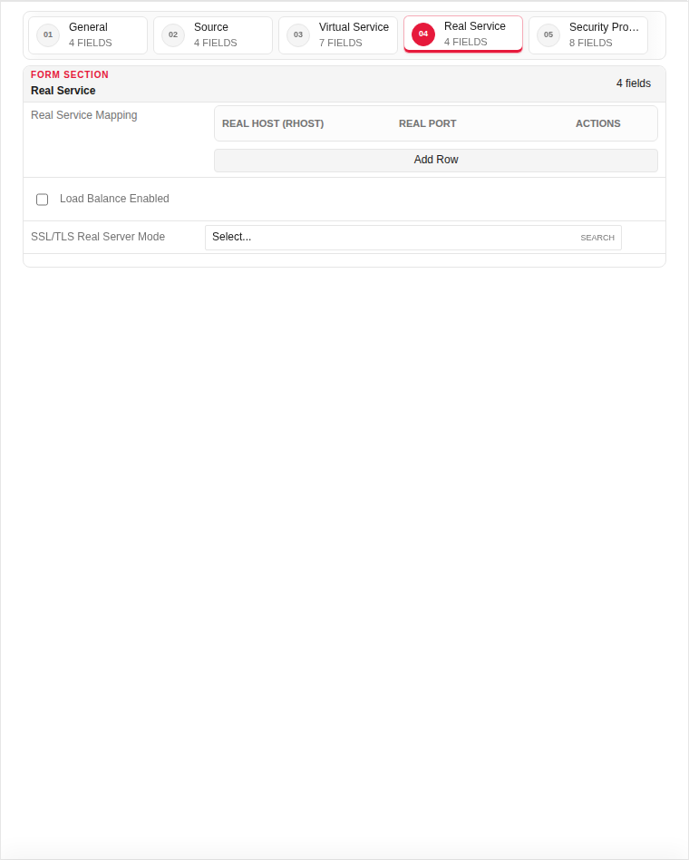 Add — Real Service (empty)