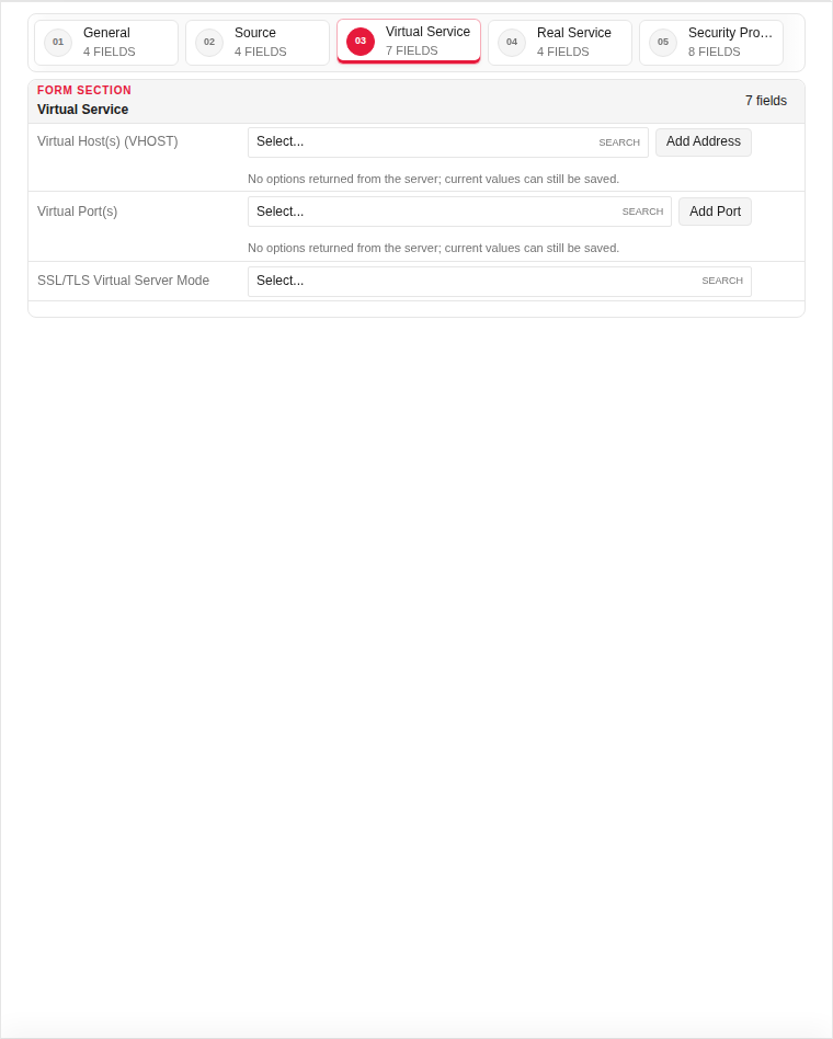 Add — Virtual Service (empty)