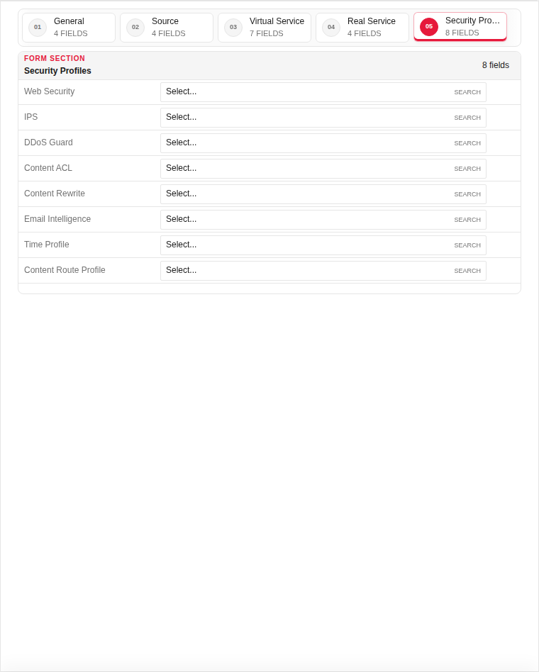 Add — Security Profiles (filled)