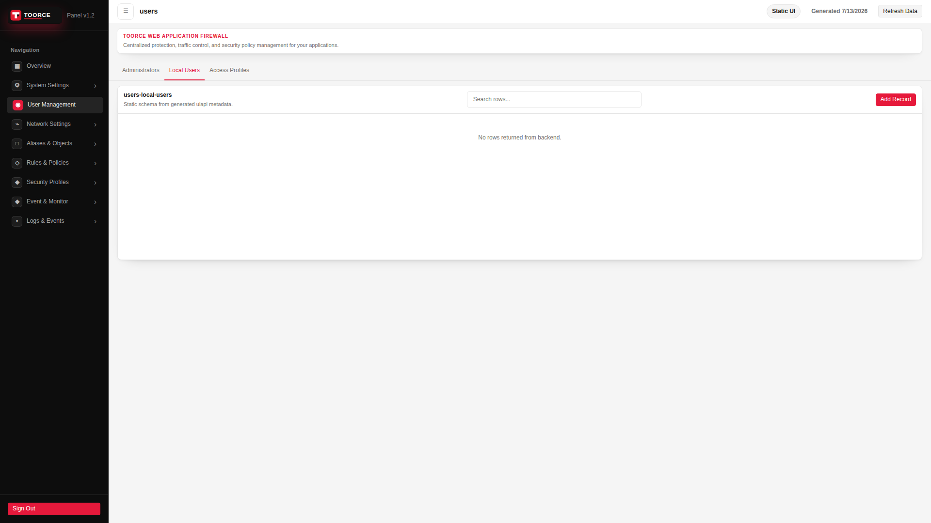 List view